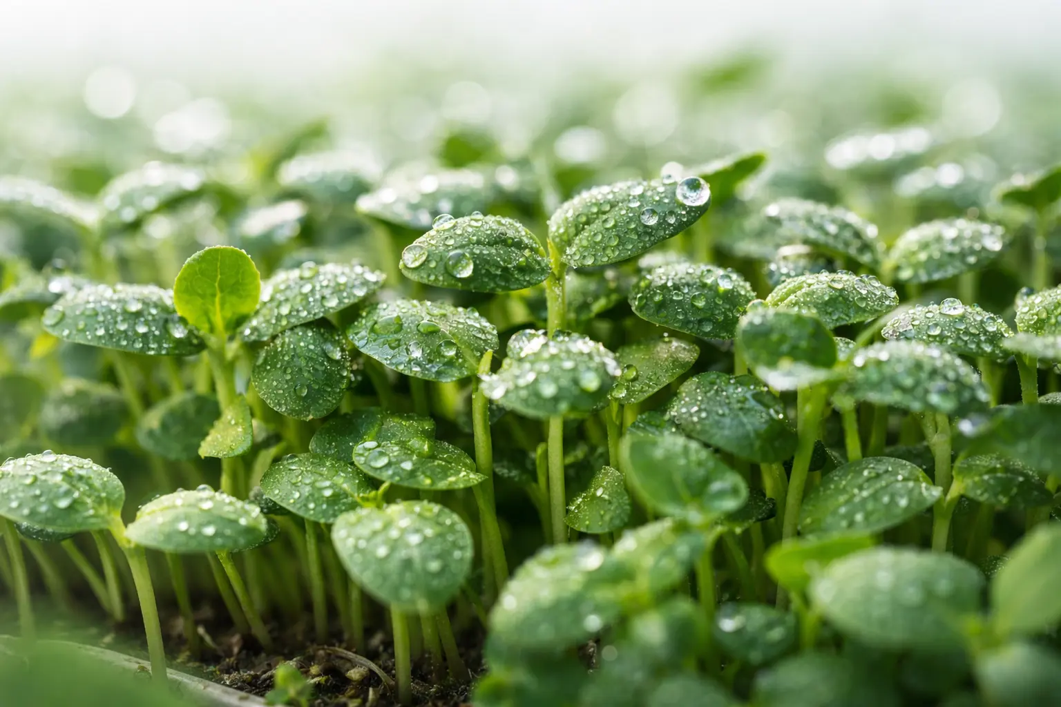 Fresh microgreens close-up (macro)